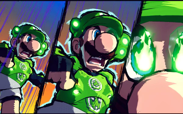 Luigi video game Mario Strikers: Battle League HD Desktop Wallpaper | Background Image