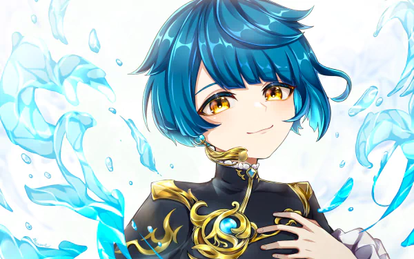 Xingqiu (Genshin Impact) video game Genshin Impact HD Desktop Wallpaper | Background Image