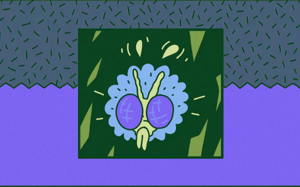 HD desktop wallpaper featuring a whimsical illustration of round glasses on a floral background with a grounded theme.