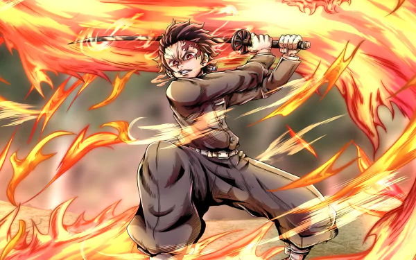 Hinokami Kagura Tanjiro Kamado Anime Demon Slayer: Kimetsu no Yaiba HD Desktop Wallpaper | Background Image