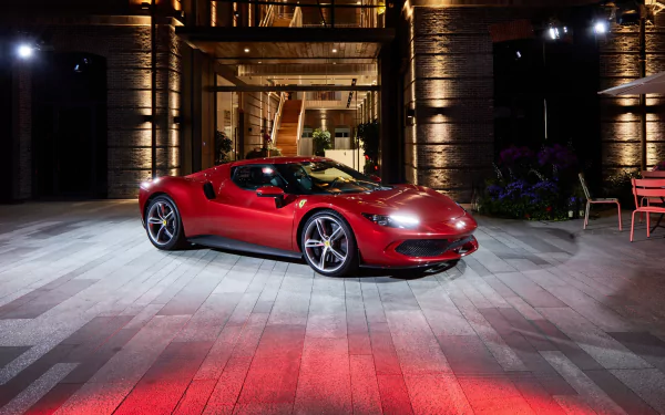 supercar vehicle Ferrari 296 GTB HD Desktop Wallpaper | Background Image