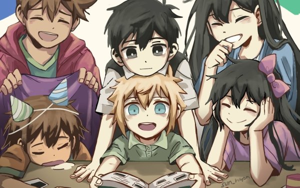 Video Game OMORI Basil Sunny Aubrey Mari Hero Kel HD Wallpaper | Background Image