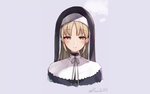 nun Sister Claire (Virtual Youtuber) Anime Virtual Youtuber HD Desktop Wallpaper | Background Image