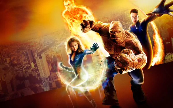 Thing (Marvel Comics) Susan Storm Reed Richards Mister Fantastic Johnny Storm Jessica Alba Ioan Gruffudd Invisible Woman Human Torch (Marvel Comics) Chris Evans movie Fantastic Four HD Desktop Wallpaper | Background Image