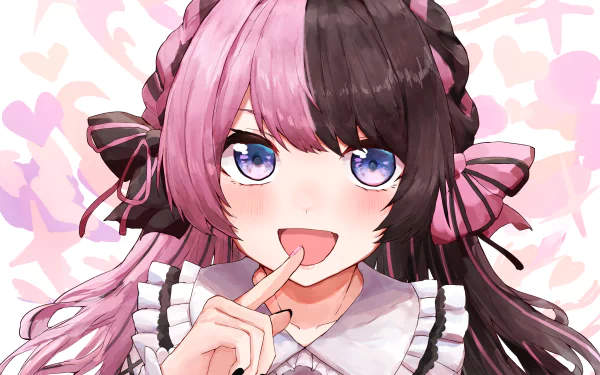 VSPO! Tachibana Hinano Iris Black Games Anime Virtual Youtuber HD Desktop Wallpaper | Background Image