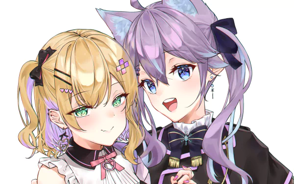 Nun Bora VSPO! Kurumi Noah Iris Black Games Anime Virtual Youtuber HD Desktop Wallpaper | Background Image