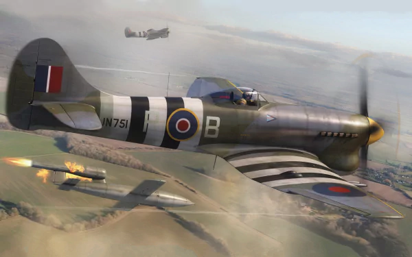 warplane military Hawker Tempest HD Desktop Wallpaper | Background Image