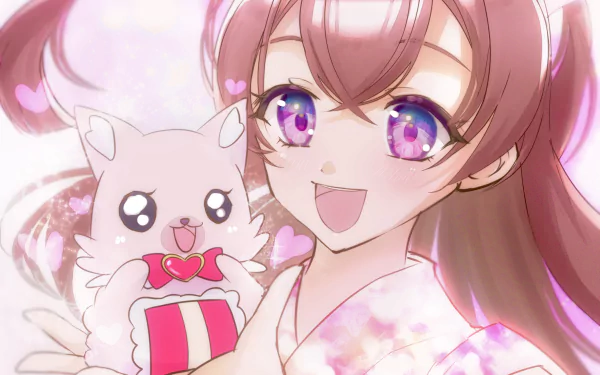 Nagomi Yui Kome-Kome (Pretty Cure) Anime Delicious Party Precure HD Desktop Wallpaper | Background Image