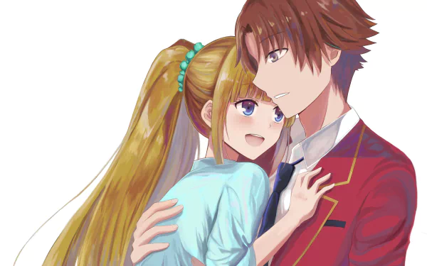 Kiyotaka Ayanokōji Kei Karuizawa Anime Classroom of the Elite HD Desktop Wallpaper | Background Image