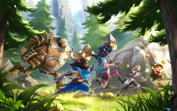 Yasuo (League Of Legends) Teemo (League Of Legends) Lux (League Of Legends) Jinx (League Of Legends) Blitzcrank (League Of Legends) video game League of Legends: Wild Rift HD Desktop Wallpaper | Background Image