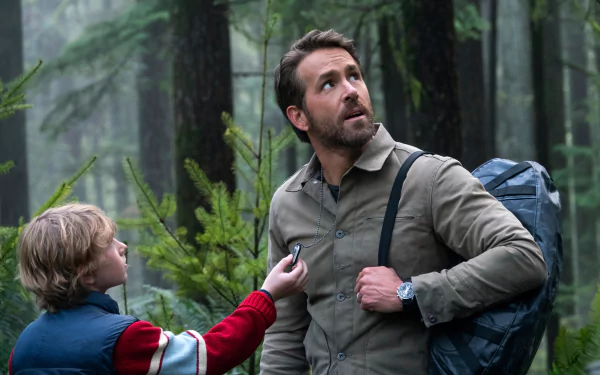 Walker Scobell Ryan Reynolds movie The Adam Project HD Desktop Wallpaper | Background Image