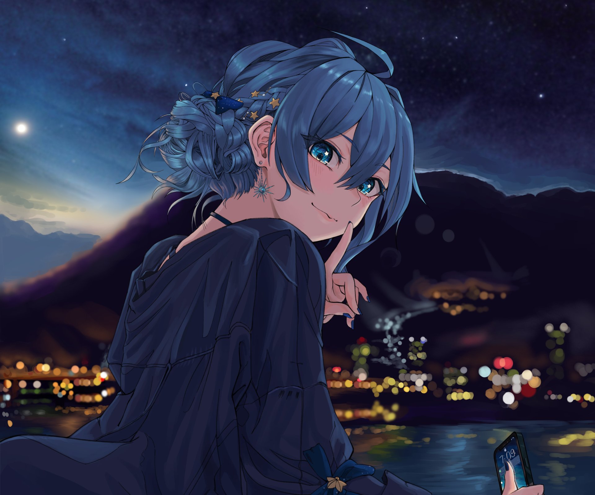 Download Hololive Hoshimachi Suisei Anime Virtual Youtuber HD Wallpaper