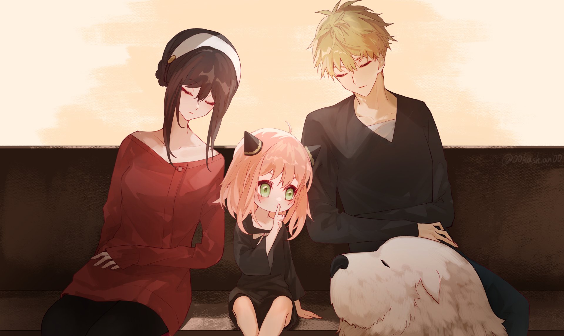 Download Bond (Spy X Family) Yor Forger Anya Forger Loid Forger Anime Spy X Family HD Wallpaper by KASHIA