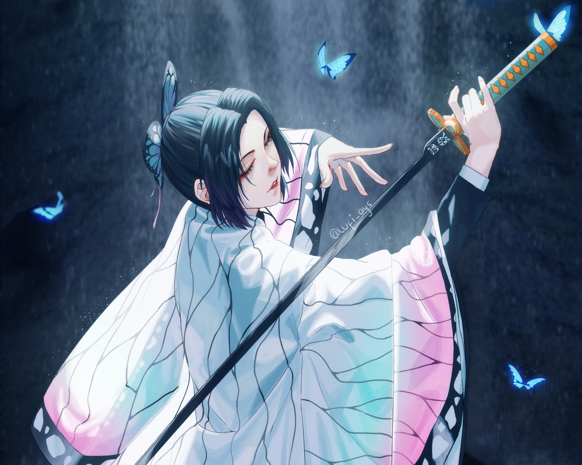 Download Shinobu Kochou Anime Demon Slayer: Kimetsu No Yaiba HD Wallpaper by Lufi_Ays