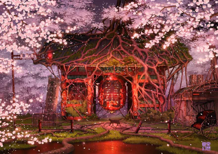 fantasy oriental gate HD Desktop Wallpaper | Background Image