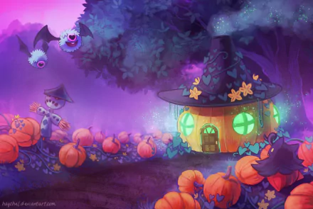 Woobat (Pokémon) Pumpkaboo (Pokémon) Cacturne (Pokémon) Anime Pokemon HD Desktop Wallpaper | Background Image