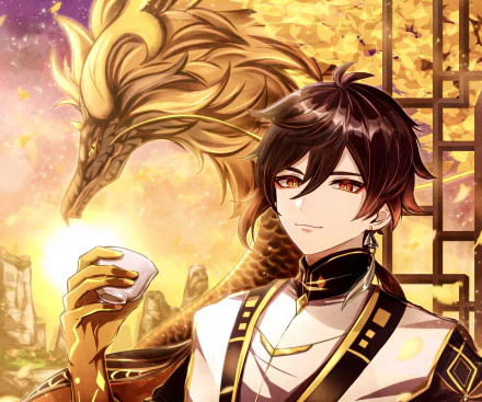 Zhongli (Genshin Impact) Rex Lapis video game Genshin Impact HD Desktop Wallpaper | Background Image