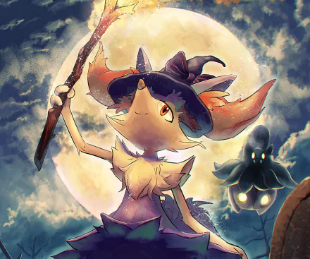 Pumpkaboo (Pokémon) Braixen (Pokemon) Anime Pokemon HD Desktop Wallpaper | Background Image