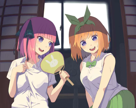 Nino Nakano Yotsuba Nakano Anime The Quintessential Quintuplets HD Desktop Wallpaper | Background Image