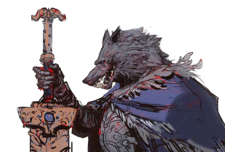 Blaidd the Half-Wolf video game Elden Ring HD Desktop Wallpaper | Background Image