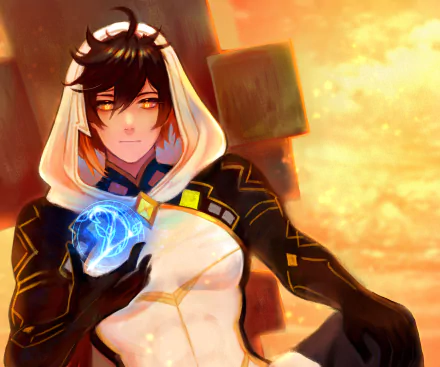 Zhongli (Genshin Impact) Rex Lapis video game Genshin Impact HD Desktop Wallpaper | Background Image