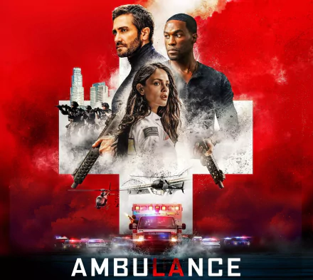 Eiza Gonzalez Yahya Abdul-Mateen II Jake Gyllenhaal movie Ambulance (Movie) HD Desktop Wallpaper | Background Image
