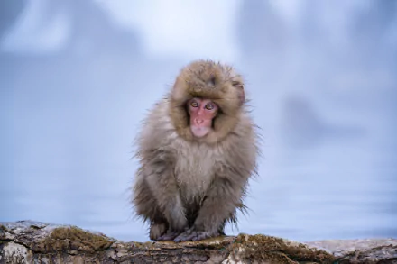 Animal Japanese macaque snow monkey HD Desktop Wallpaper | Background Image