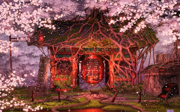 fantasy oriental gate HD Desktop Wallpaper | Background Image