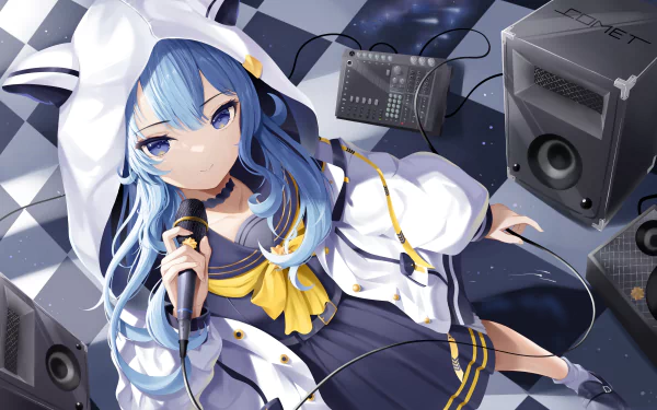 hololive Hoshimachi Suisei Anime Virtual Youtuber HD Desktop Wallpaper | Background Image