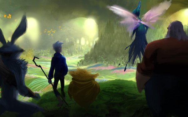 Movie Rise Of The Guardians Jack Frost E. Aster Bunnymund Sandman HD Wallpaper | Background Image