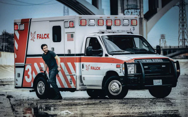 Jake Gyllenhaal movie Ambulance (Movie) ambulance HD Desktop Wallpaper | Background Image