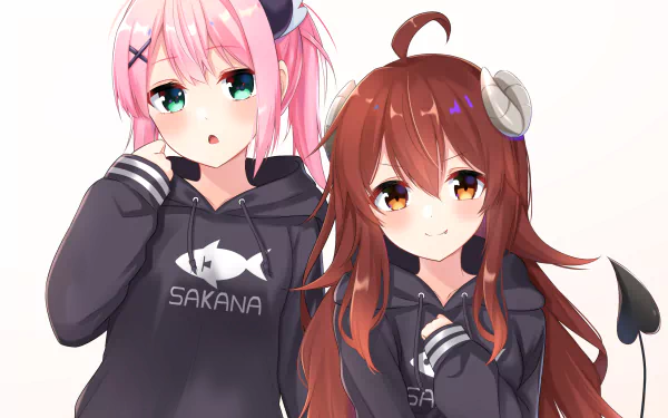 Momo Chiyoda Yuuko Yoshida Anime The Demon Girl Next Door HD Desktop Wallpaper | Background Image