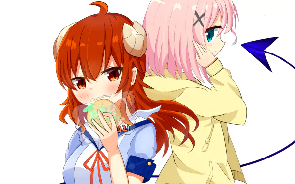 Momo Chiyoda Yuuko Yoshida Anime The Demon Girl Next Door HD Desktop Wallpaper | Background Image