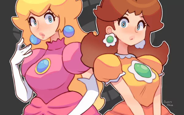 Princess Peach Princess Daisy video game Super Mario Bros. HD Desktop Wallpaper | Background Image