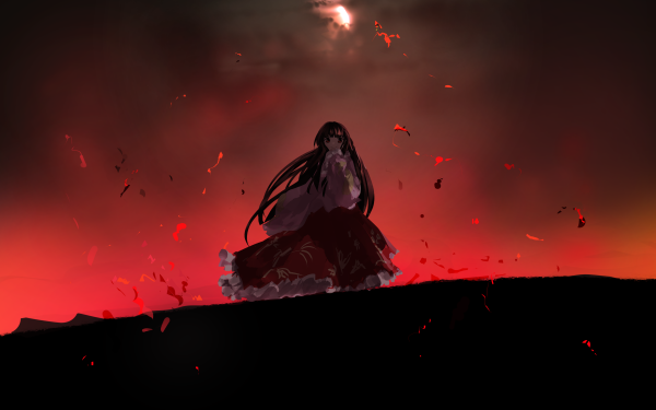 Anime Touhou Kaguya Houraisan HD Wallpaper | Background Image