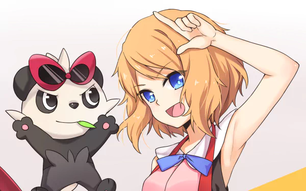 Pancham (Pokémon) Serena (Pokémon) video game Pokémon X and Y HD Desktop Wallpaper | Background Image