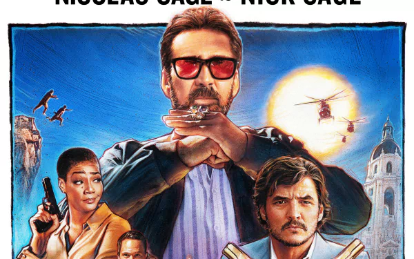 Nicolas Cage movie The Unbearable Weight of Massive Talent HD Desktop Wallpaper | Background Image