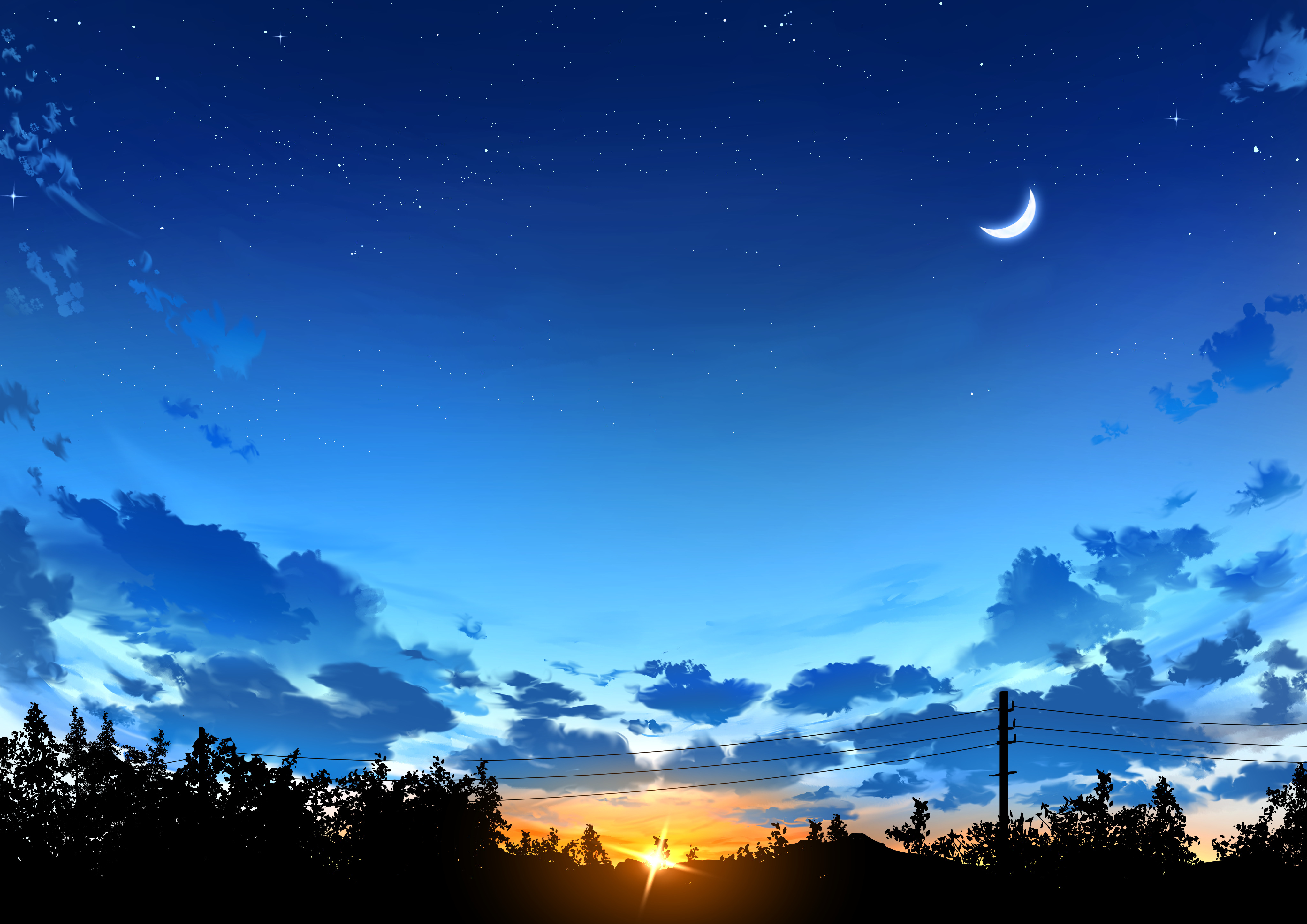 Anime Sunrise HD Wallpaper | Background Image