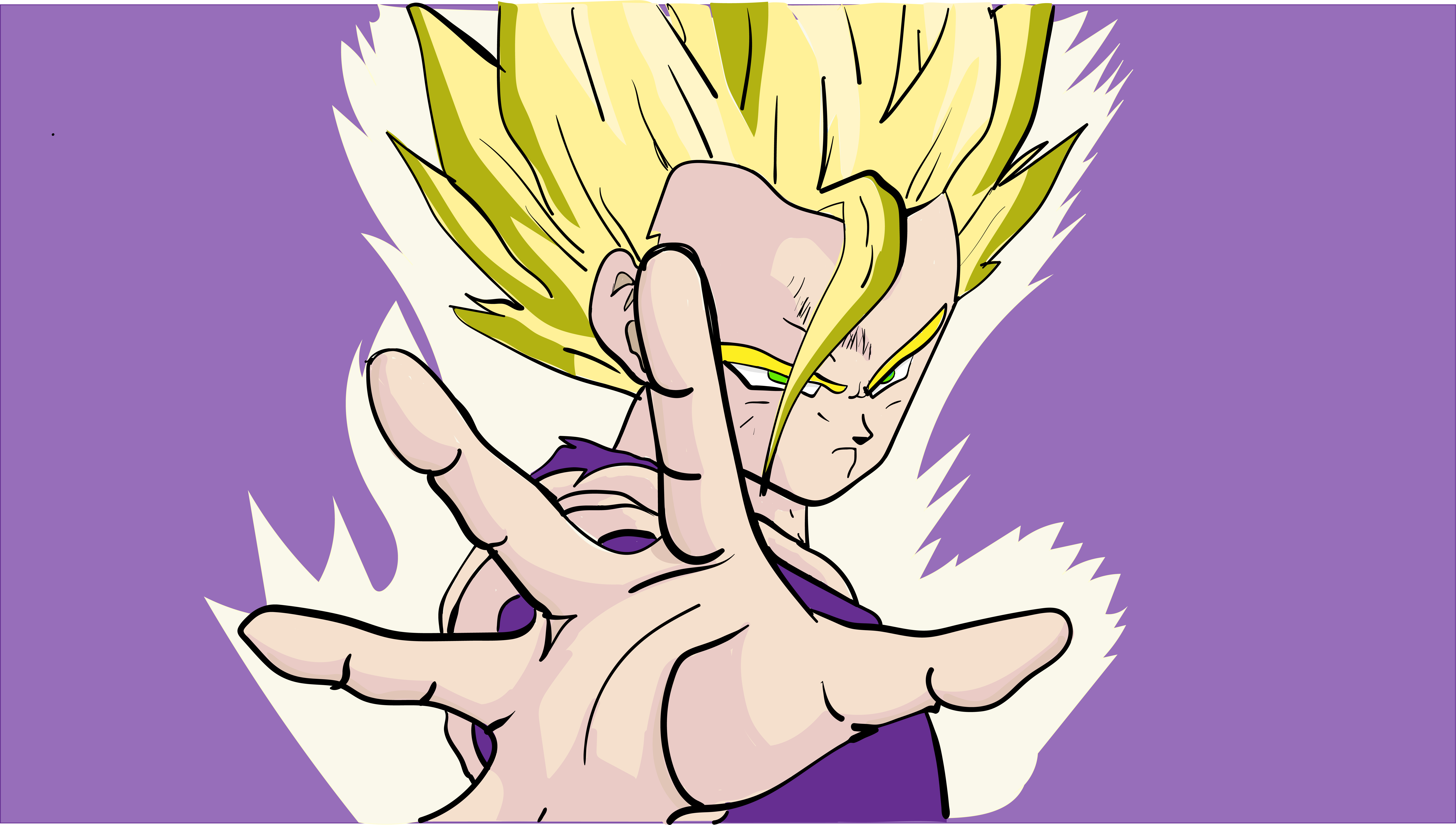 gohan super saiyan 2 wallpaper