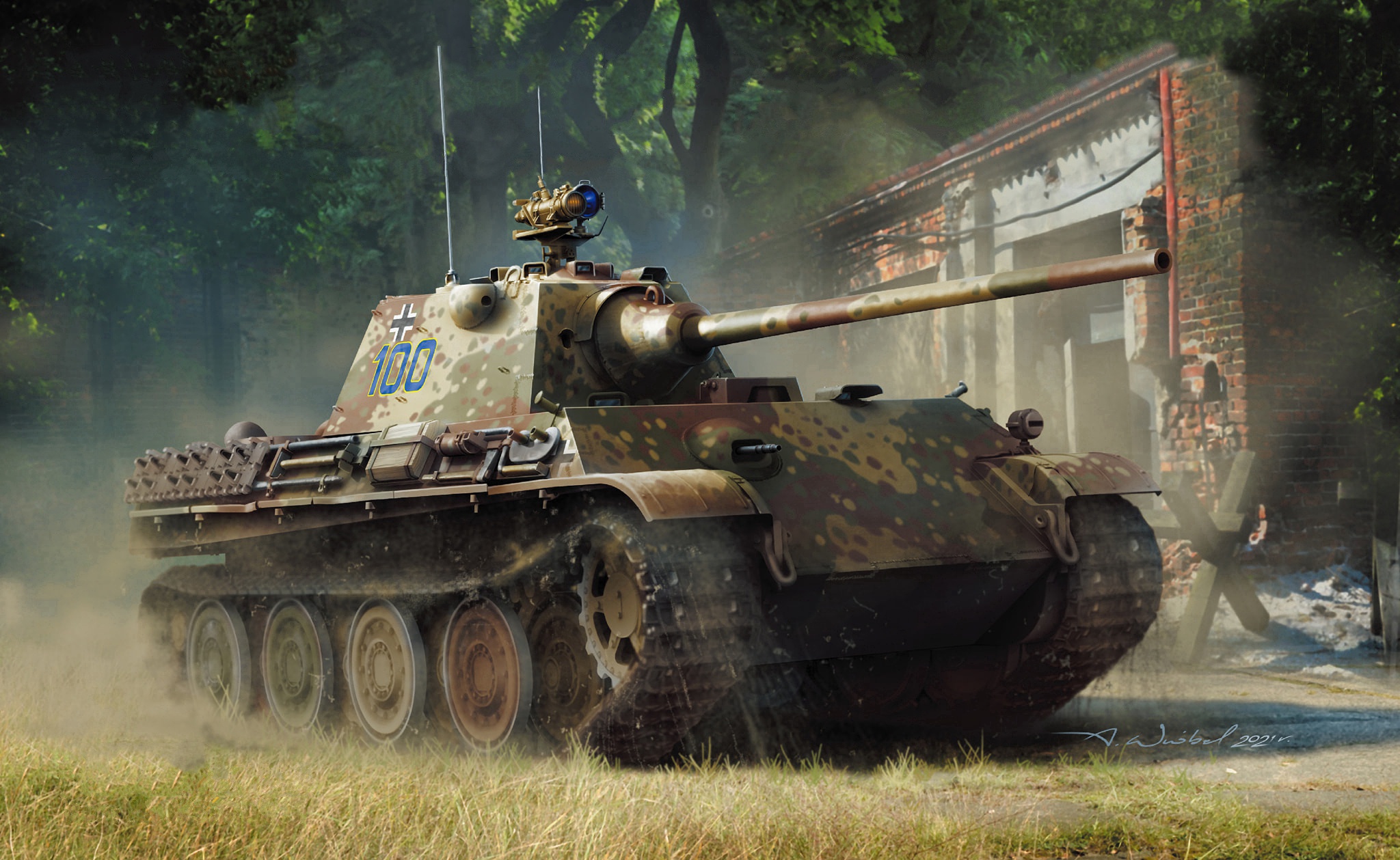 Panther Tank HD Wallpaper by Arkady Sparrow