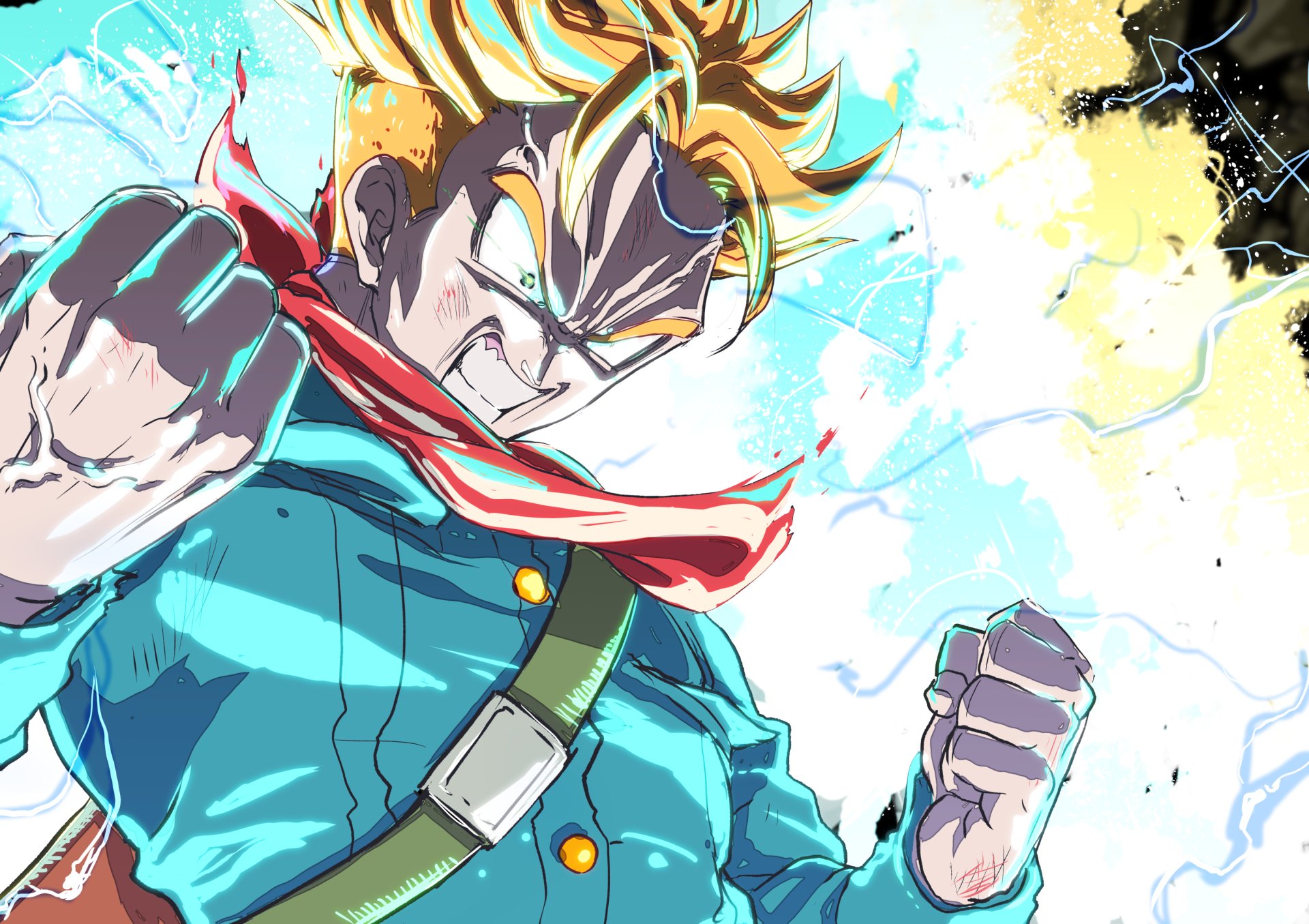 Download Super Saiyan 2 Trunks (Dragon Ball) Anime Dragon Ball Z HD Wallpaper