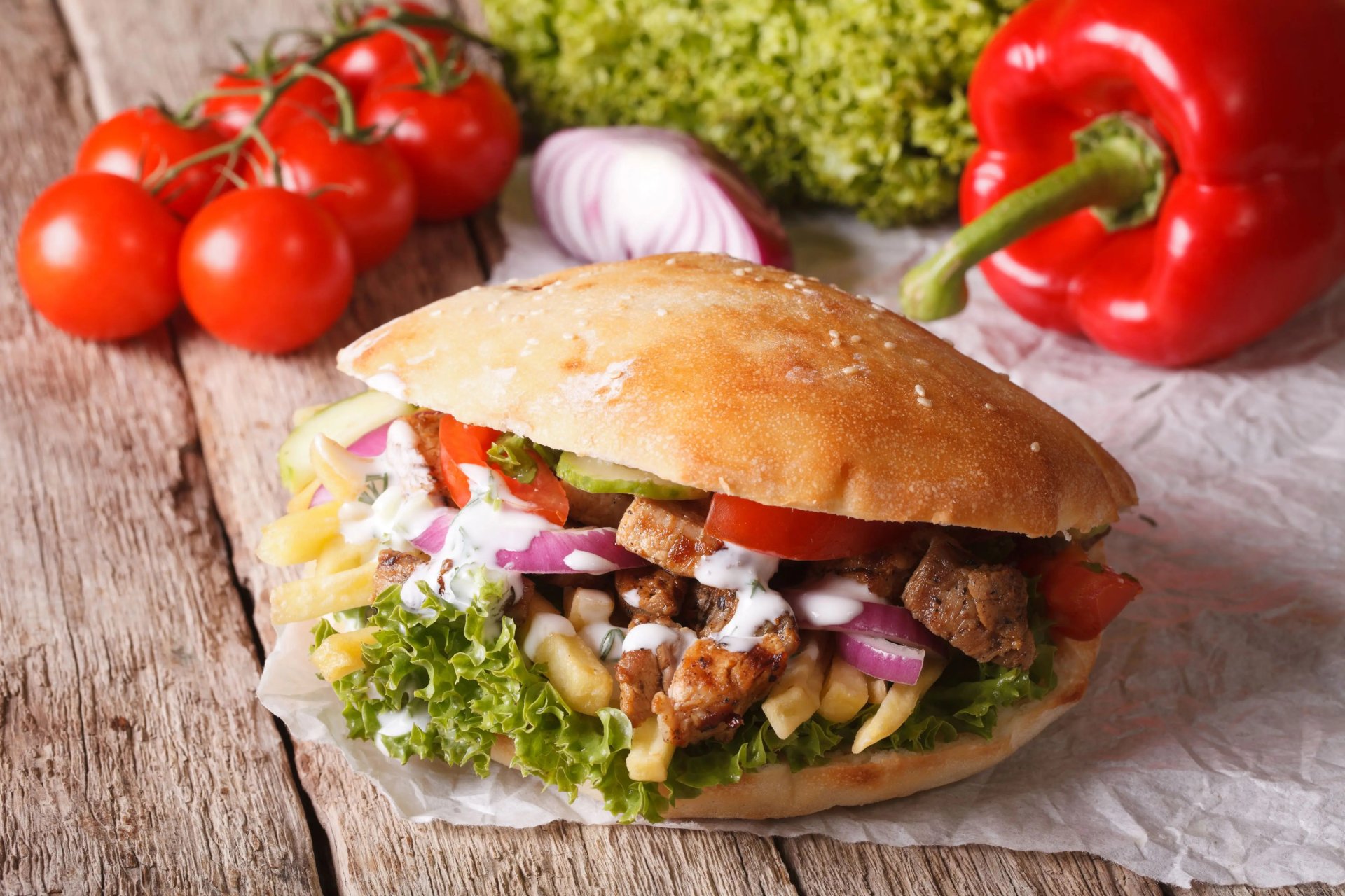 Download Food Doner Kebab 4k Ultra HD Wallpaper