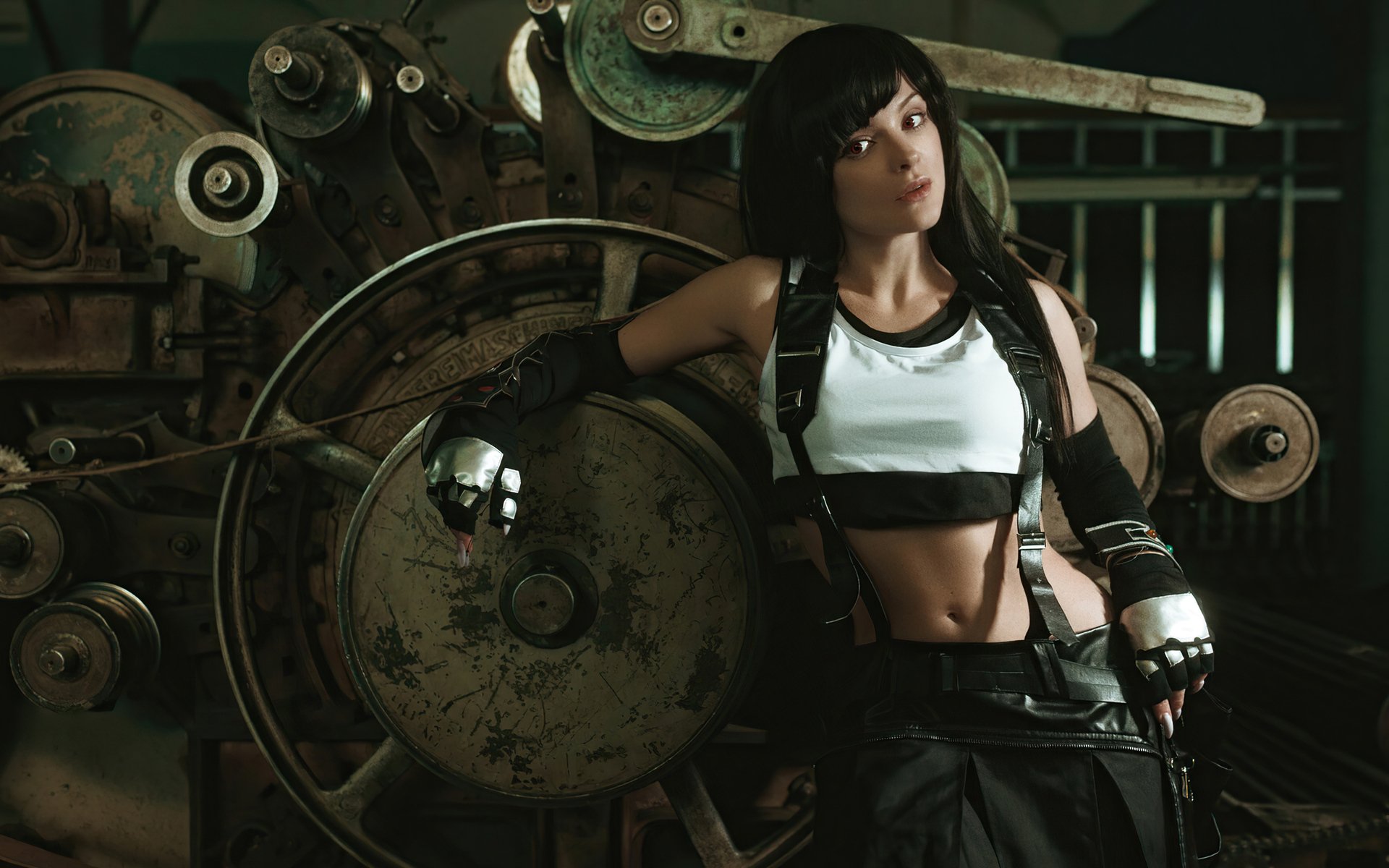 Download Final Fantasy Tifa Lockhart Woman Cosplay HD Wallpaper by Sophie Katssby