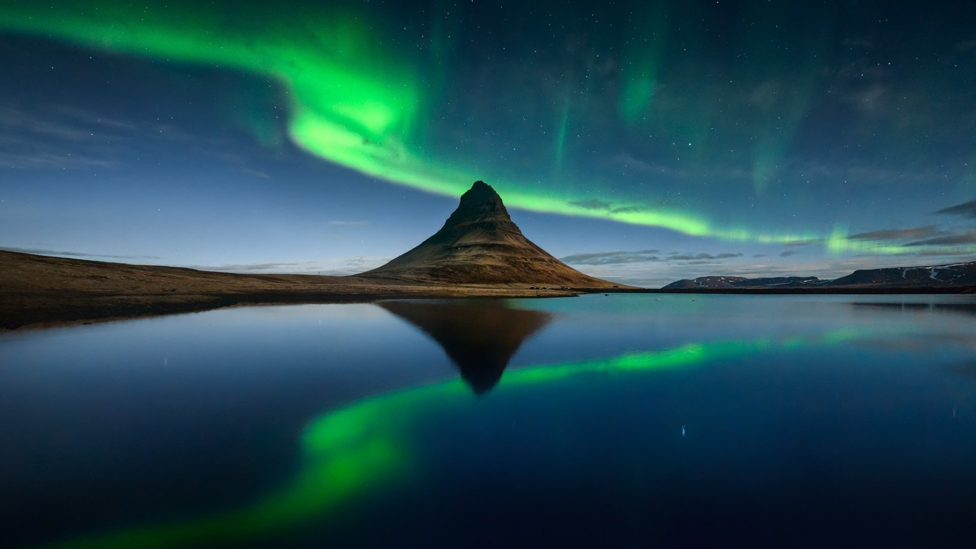 Download Aurora Borealis Iceland Nature Kirkjufell HD Wallpaper