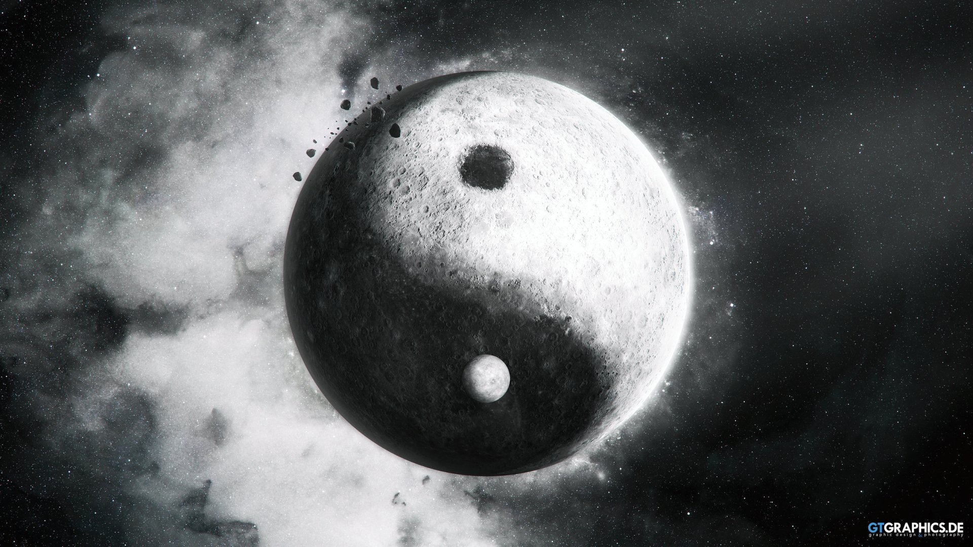 Download Star Religious Yin Yang HD Wallpaper