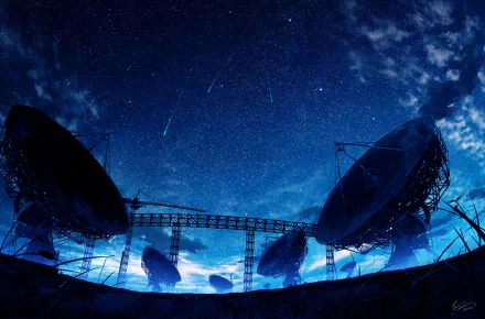antenna Anime night anime night HD Desktop Wallpaper | Background Image