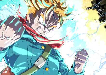 Super Saiyan 2 Trunks (Dragon Ball) Anime Dragon Ball Z HD Desktop Wallpaper | Background Image