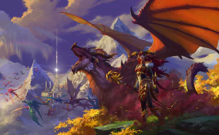 Alexstrasza (World Of Warcraft) dragon World of Warcraft: Dragonflight video game World of Warcraft HD Desktop Wallpaper | Background Image