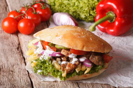 food Doner kebab HD Desktop Wallpaper | Background Image