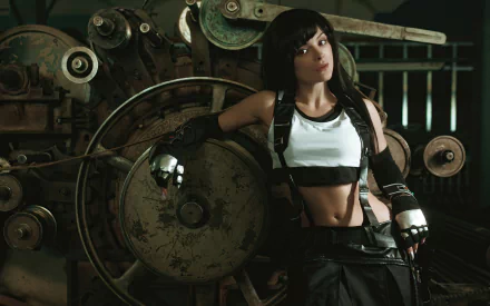 Final Fantasy Tifa Lockhart woman cosplay HD Desktop Wallpaper | Background Image